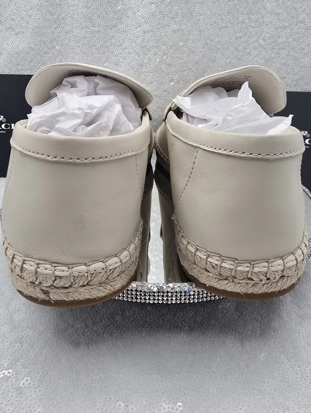 Coach Leather Loafer Espadrille Slip-on Women's 8.5